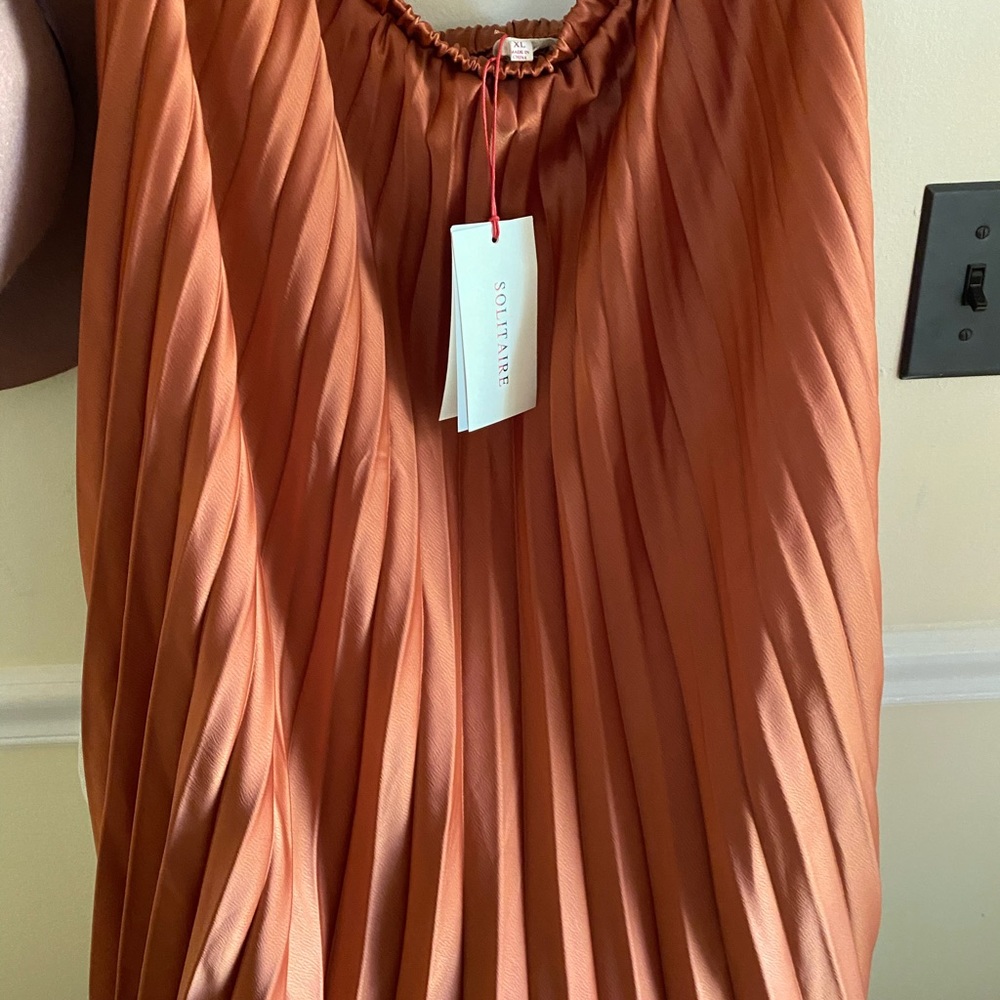 Beautiful pleated satin skirt